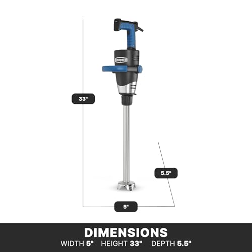 Image of Waring Commercial EvolutionX Immersion Blender, 1.5 Horsepower Motor, 18 inch Stainless Steel Shaft, Variable Speed, 35-Gallon Capacity, for Professional Hand Blender for Kitchens & Catering, WSB650X
