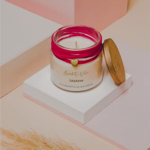 Kit Com 3 Velas aromáticas (Maçã e canela, Baunilha e Jasmim)