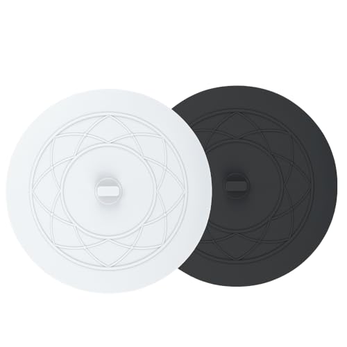 Tapón para bañera, 2 unidades, tapón de drenaje de bañera, tapón de drenaje de silicona grande de 6 pulgadas, tapón de pelo, cubierta de succión plana para accesorios de cocina, baño y lavandería