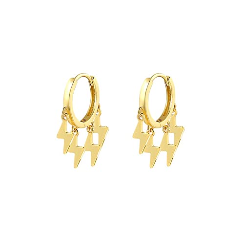 Pendientes de aro exclusivos de alta joyería con circón redondo brillante