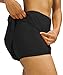 MEIVSO Women's Pleated Workout Tennis Skirts with Pockets Activewear Sports Skort Built-in Shorts Black S
