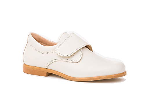 MI PEQUEÑA Zapatos de Ceremonia y Comunión de Piel para Niño Color Beige Talla 36