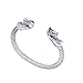 OKAHAXA New 2025 Viking Snake Head Vintage Cuff Bracelet For Men, Crystal Egyptian Animal Bracelet Jewelry Gift Fashion Accessories Creative Gift