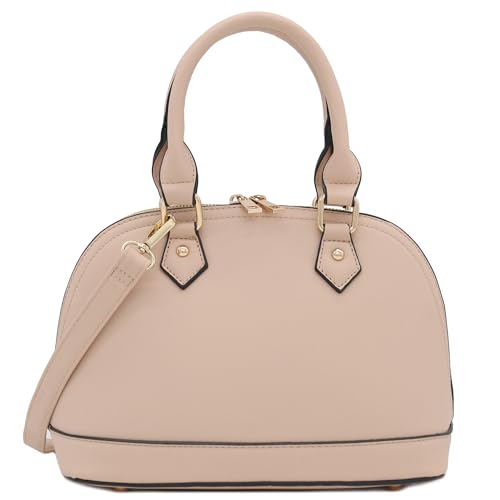 Image of FashionPuzzle Zip-Around Saffiano Classic Dome Satchel
