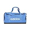 adidas Unisex Essentials Linear Duffel Bag, Blue Fusion/Black/White, M