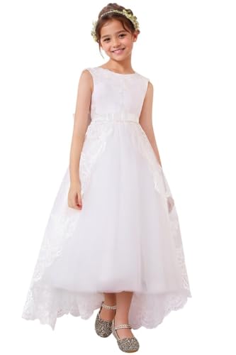 Lace First Communion Dress for Girls Embroidered Tulle Primera Comunion Vestidos