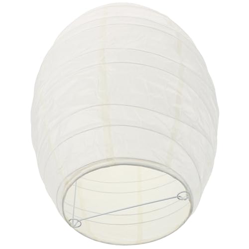 Veemoon Pantalla de Lámpara de Papel Plegable Ovalada Color Beige Claro Ligera y Compacta para Decoración de Hogar Dormitorio y Fiestas Linterna Colgante Versátil para Ambientes