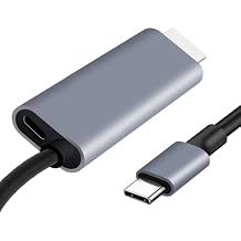 USBC to HDMI 2in1 Cable 6.6FT with 100W PD Fast Charging Port, 4K@60Hz UltraHD Output, Thunderbolt & USBC Compatible, for iPhone 16 Pro Max, iPad, MacBook, Steam Deck, Galaxy S25