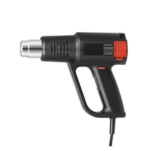 LCD Heat Gun Variable Temperature with Four Nozzles Electric Heat Gun Hair Dryer for Soldering Thermoregulator (Color : EU Plug 220V) (EU Plug 220v)