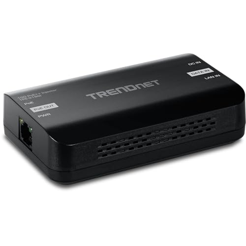 Image of TRENDnet 10G PoE++ Injector, TPE-318GI, Converts a NonPoE Port to A PoE++ 10G Port, Supplies PoE (15.4W), PoE+ (30W), or PoE++ (90W)