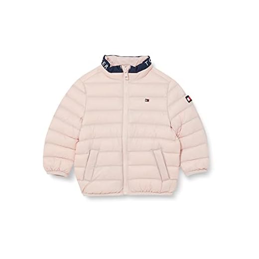 Tommy Hilfiger Unisex barn lätt dunjacka, Delikat rosa, 10 År
