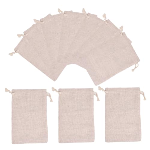 OUNONA 10 Piezas Traje de bolsita sopa salsa caldo estofado bolsas colador de comida de cocina bolsa de té suelta bolsas de colador de muselina bolsita vacía Sabana de algodon Beige