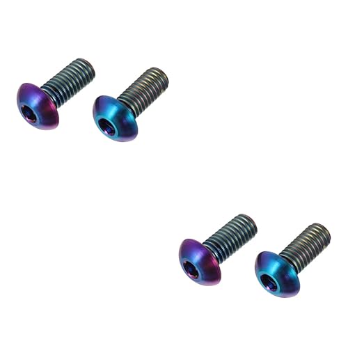 BCOATH Lot De 2 Vis De Vélo en Titane M5 X 12 Mm Boulons Haute Résistance avec Rondelles pour Porte-bidon (2 Pièces X 2)