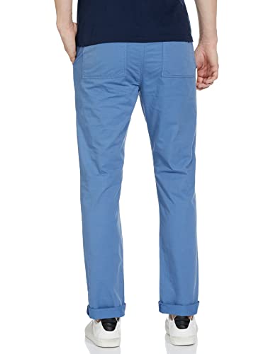 Image of Marks & Spencer Mens Solid Mid Rise Slim Fit Lightweight Trouser