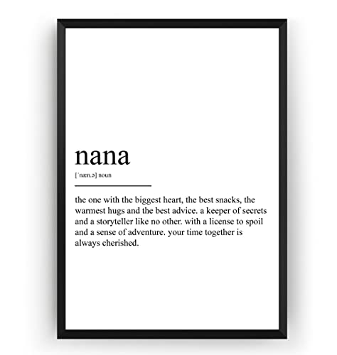 Ara Step Words Definition Art Poster Prints 9 (Nana Definition Print, 297 x 420 mm