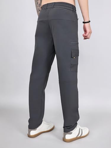 Image of Monte Carlo Mens Regular Fit Solid Cargo Lower|Solid Pattern Casual Trousers | Stylish & Comfortable Everyday Wear Utility Pants for Men's (Pack of 1)