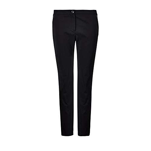 Taifun Damen Stretchhose Skinny High Hose Freizeit lang Stretchhose unifarben reguläre Länge Schwarz 40 Cover