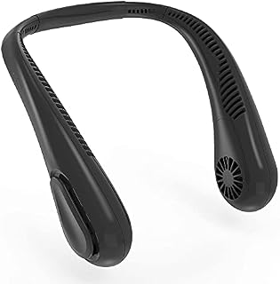 COMLIFE Bladeless Neck Fan Portable Personal Fan Handheld 5000mAh Rechargeable Battery Powered, 3 Speeds, Low Noise, Natural Wind Mode, Angle Adjustable, Stylish Look, USB Neck Fan for Outdoor Indoor