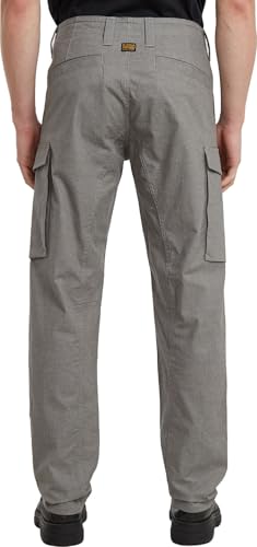 G-STAR Raw - Mens Core Regular Cargo 5-Pocket Pants, Color Gs Grey/Milk Dobby, Size: 33W x 30L2