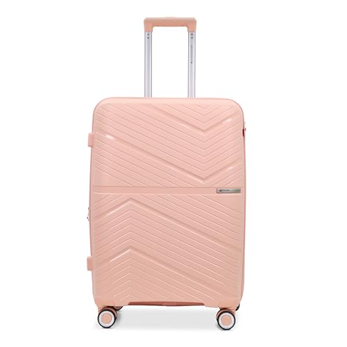 Image of AMERICAN TRAVELLER Prime Trolley Bag Single Medium | Anti-Theft Zip | Polypropylene Hard-Shell, Expandable, TSA-Type Lock, Anti-Theft Zip, 8 Dual Wheels
