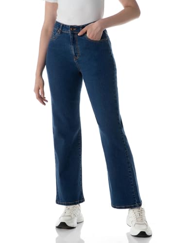 Image of INKD Women's Wide Leg Jeans - High-Rise | Stretchable | Enzyme Wash | Classic 5 Pocket Styling | Jeans for Women (Available in Plus Sizes)