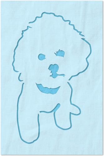 Stencil Stop Bichon Frisé-Hunde-Schablone, wiederverwendbar, für DIY-Projekte, Malen, Zeichnen, Basteln, 14 mm Mylar-Kunststoff (13,8 x 22,9 cm)