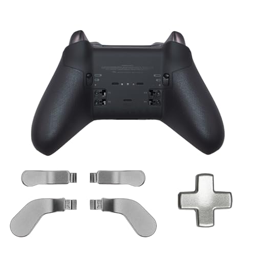 Image of 5Pcs Elite 2 Metal Paddles for Xbox Elite Series 2 Controller, Elite Series 2 Core Controller Parts, D-pad Paddles Replacement for Xbox Elite Series 2 /2 Core Controller Includes 4 Paddles,1 D pads(Silver)