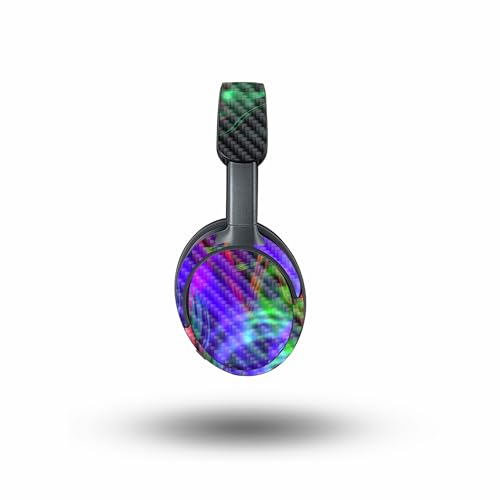 Image of MightySkins Carbon Fiber Skin Compatible with Bose QuietComfort Ultra - Neon Splatter | Protective, Durable Textured Carbon Fiber Finish | Easy to Apply