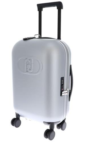 Liu Jo Travel Trolley S rigide argenté | Petite valise à roulettes pivotantes