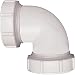 Keeney 47WK 90 Degree 1-1/2-Inch or 1-1/4-Inch by 1-1/2-Inch Coupling Elbow, White