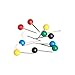 AmazonBasics Map Push Pins, Plastic Head, Steel Point, Assorted Colors, 100-Count