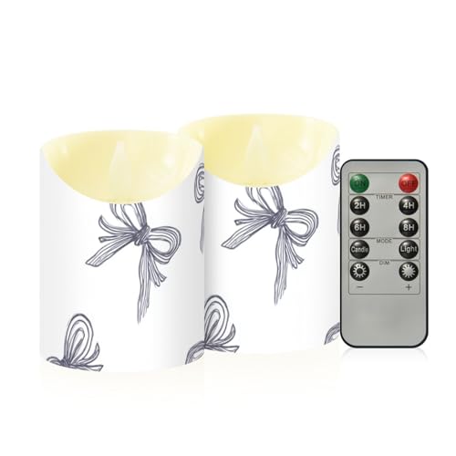 Bougies sans flamme vacillantes à piles LED avec minuteur bleu