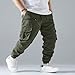 Men Cargo Pants Fashion Multiple Pockets Baggy Casual Streetwear Wide Leg Trouser Plus Size Comfy Full Length Pant Army Green Small