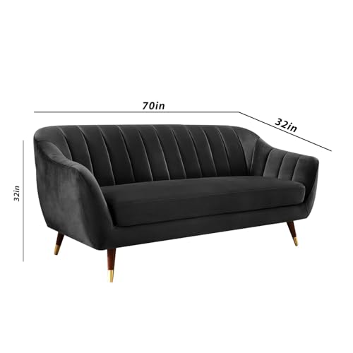 Image of Atticus 3+2 Seater Sofa Set for Living Room (Black Colour) Premium Fabric Sofa