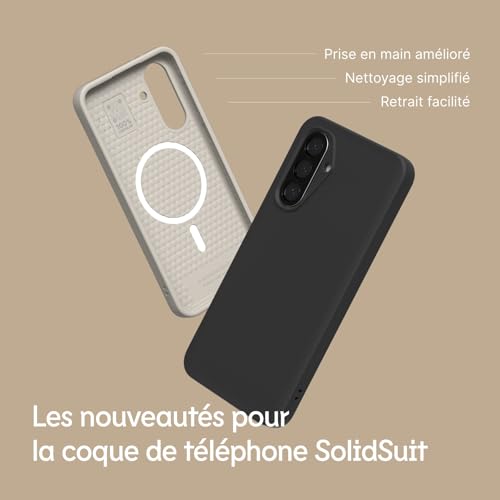Coque Galaxy A56 RhinoShield SolidSuit Magsafe noire mate - 5