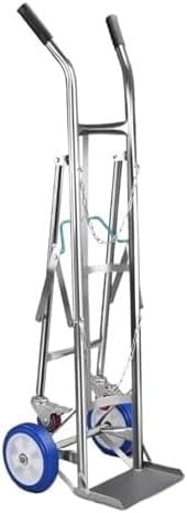 Portable Folding Gas Bottle Trolley - Heavy-Duty Holder for Oxygen & Propane Tanks - Perfect for Labs, Industrial Use & Outdoor Activities - Easy Mobility & Storage