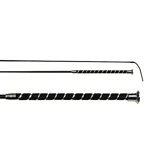 Intrepid International 43 Dressage Silver Whip with Elegant Spiral Handle - Ideal for Dressage and Equestrian Riding