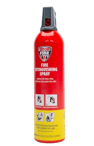 IWH - Feuerlöschspray 750 ml | Kompakter A+F Schaumlöscher ideal für Camping, Auto, Haus und Freizeit | Kleines Feuerlöschspray ideal auch für unterwegs | Inhalt: 750 ml; H: 315 mm