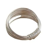 La banda ajustable contemporánea inspirada en plata complementa todos los estilos de moda, joyería contemporánea unisex minimalista