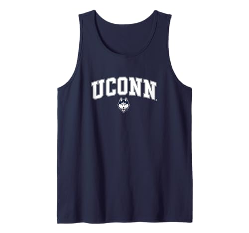 Mens Connecticut Huskies Arch Over Navy Officially Licensed Tank Top