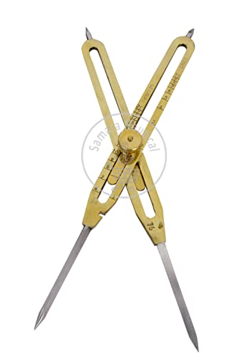 Divisor de escala proporcional para dibujo de 9 pulgadas hecho en latón con puntas de acero 8