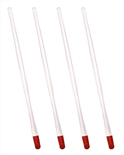 Onlykxy 4 Pieces 17 Cm Nail Cuticle Pusher, Red Rubber End And Plastic Handle #TOP15