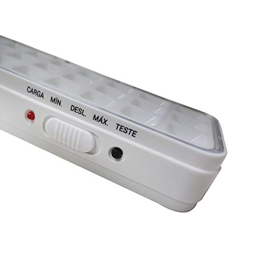 ILUMINAÇÃO DE EMERGENCIA AUTONOMA 30 LEDS - LITIO SLIM