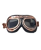 CRG Sports Motorcycle Goggle Vintage Aviator Pilot Style Motorcycle Cruiser Scooter Goggle for Man,Women, Adult