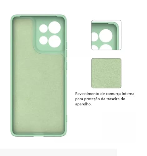 Capinha Capa Compativel com Motorola Edge 60 Fusion Silicone Macia Aveludada Premium Forro Interno A