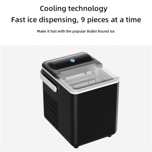 Fabricadora de hielo portátil compacta con asa miniatura 6