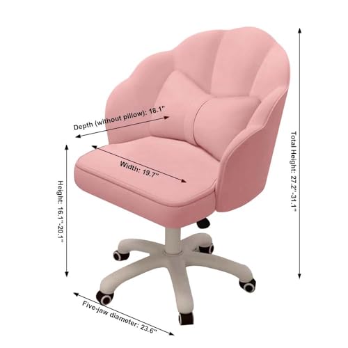 Home Office Desk Butterfly Chair with Mid-Back Upholstered Modern Tufted Computer Task Chair Swivel Height Adjustable Velvet Accent Chair… - Image 3