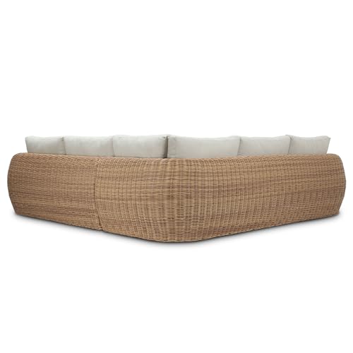 Image of POLY & BARK Corto 114.5 inch Corner Sectional with Expansive Seating, Clean Modern Lines, and Relaxed Cushioned Comfort for Open Living Areas