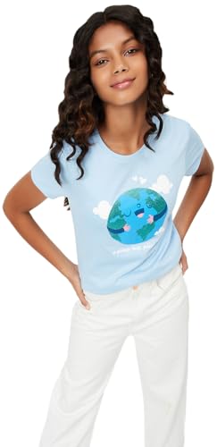 Image of Max Girl's Cotton Regular Fit Graphic Printed T-Shirt - Pack of 3