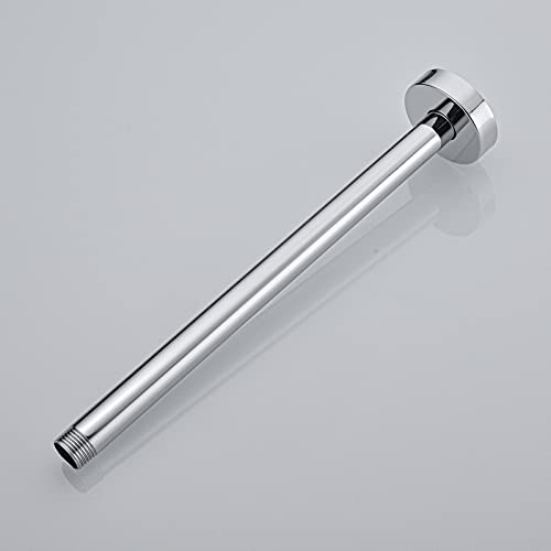 Hanebath 12 Inch Ceiling Mounted Shower Arm And Flange, Chrome Shower Head Extension Arm, Thick 304 Stainless Steel #TOP5